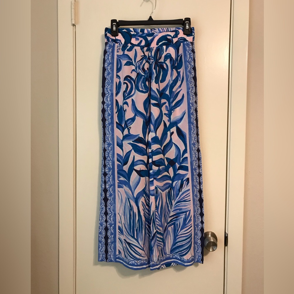 Lilly Pulitzer Bal Harbour Palazzo Pink Tropics Pants - Picture 2 of 12